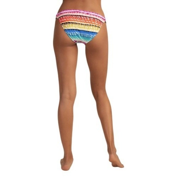 Trina Turk Prismatic Multicolored Side String‎ Hipster Bikini Bottoms Size 10 - Picture 3 of 6